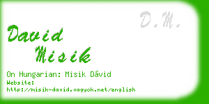 david misik business card